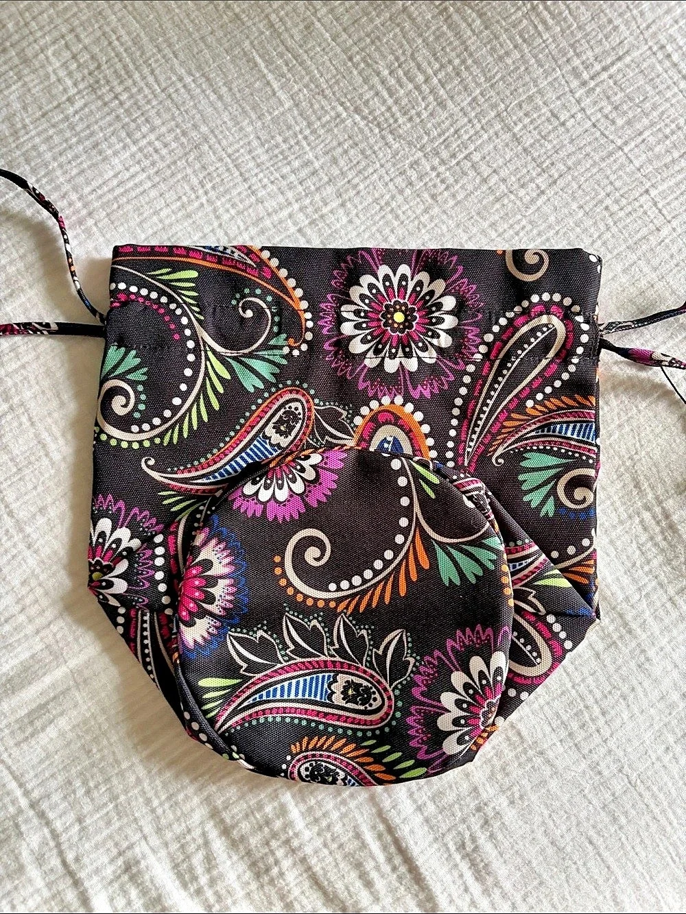 Vera Bradley Paisley wet bag Black & Multicolor Like New